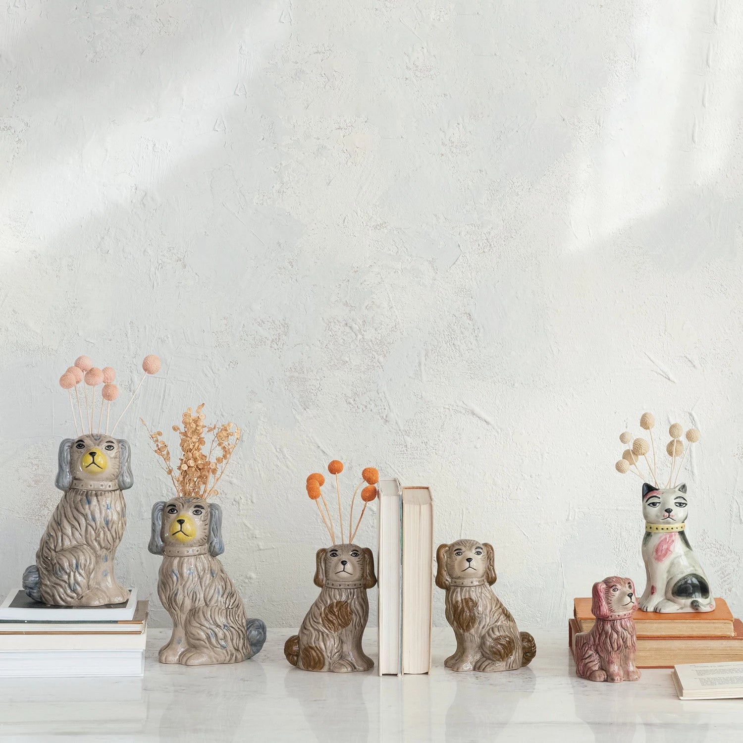 Grey Staffordshire Vase Set
