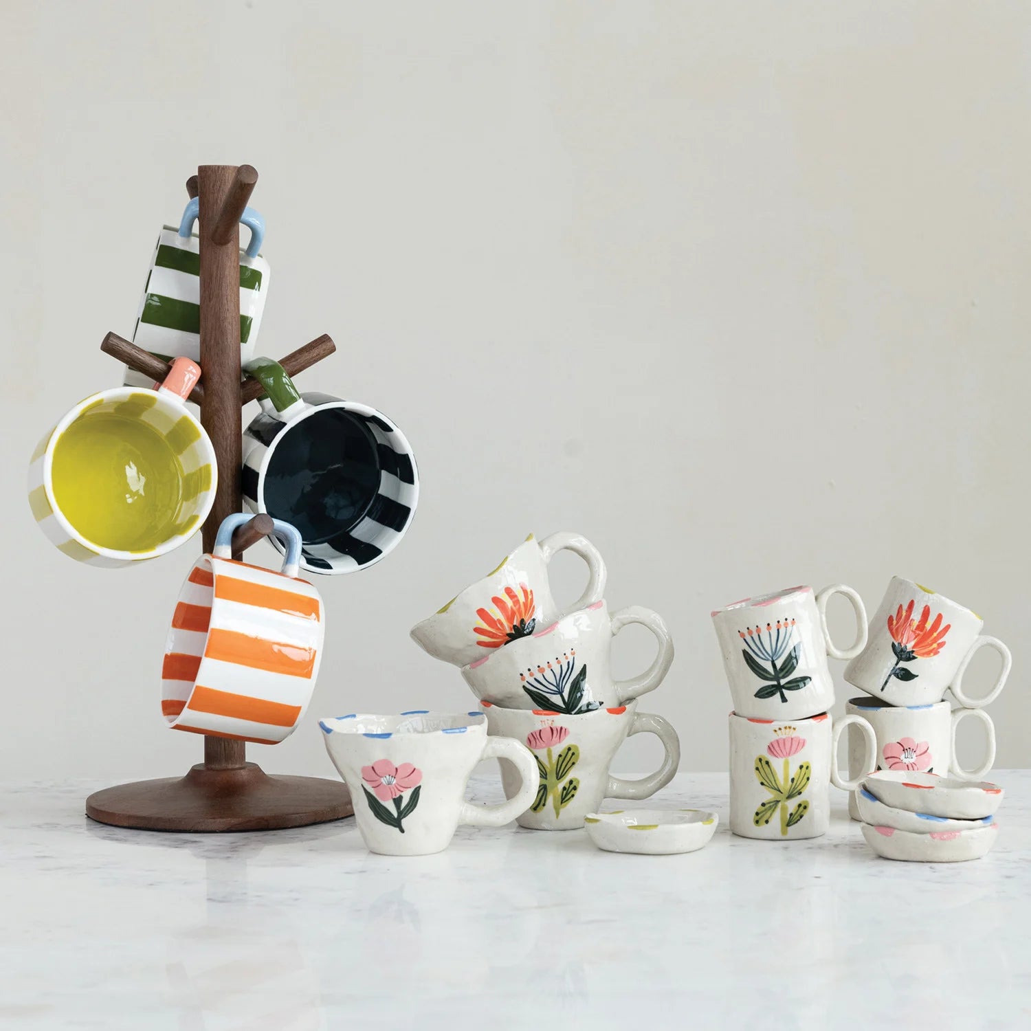 Hand-Painted Flower Mug
