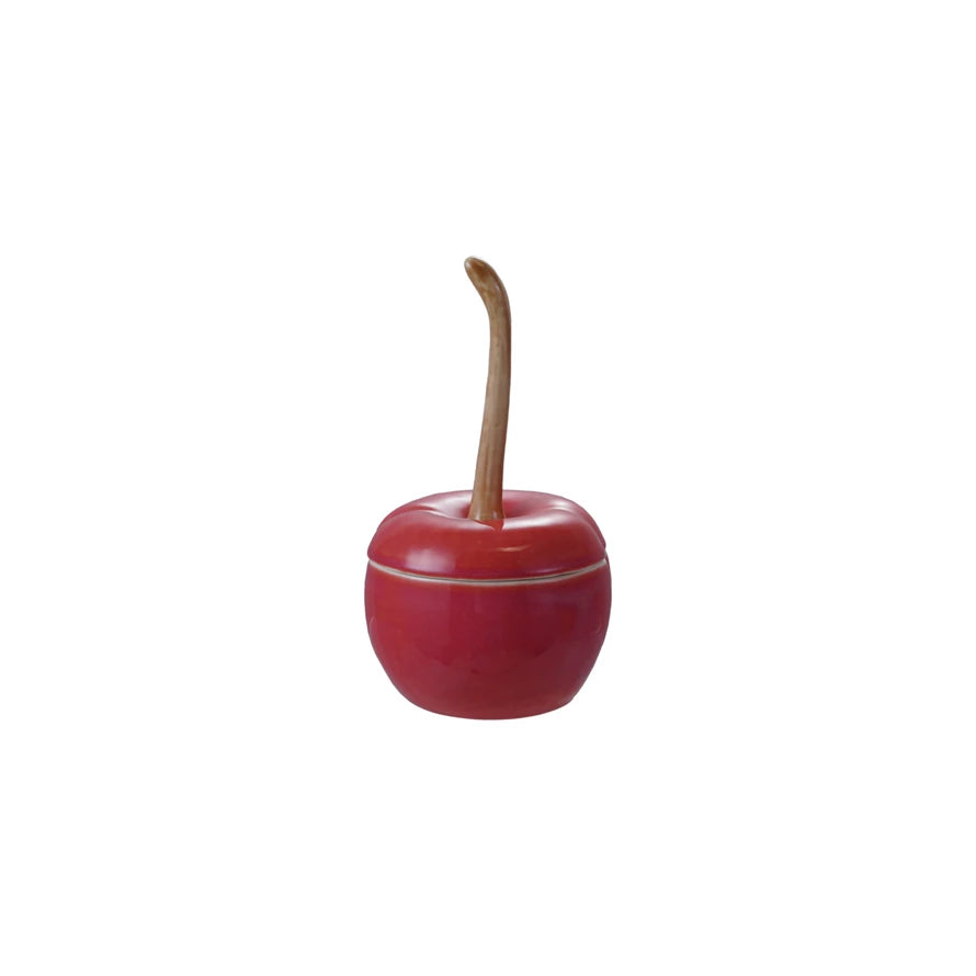 Stoneware Cherry Jar