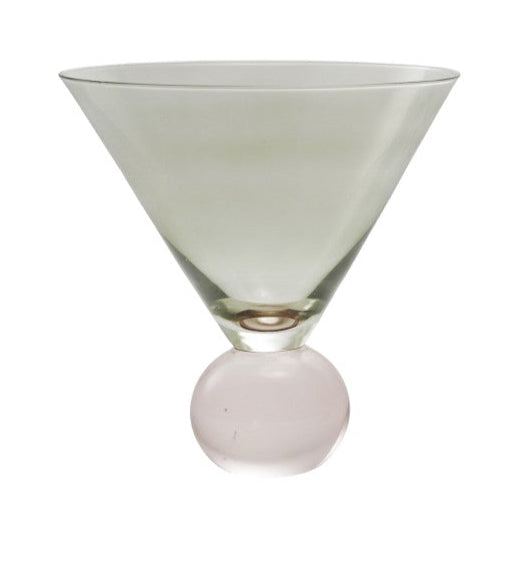 12 oz. Two-Tone Martini Glass with Ball Stem, 2 Colors