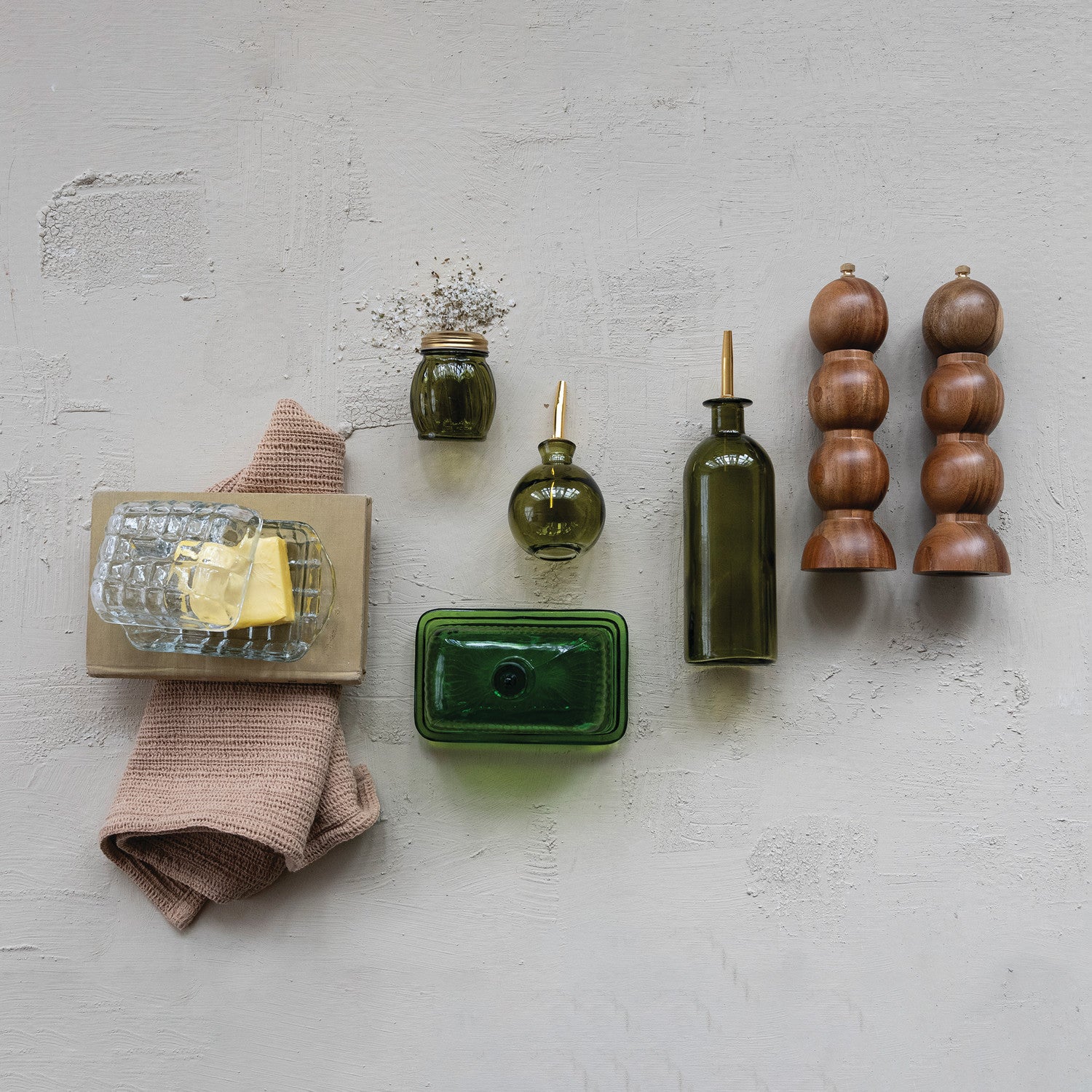 Olive Glass Bottle