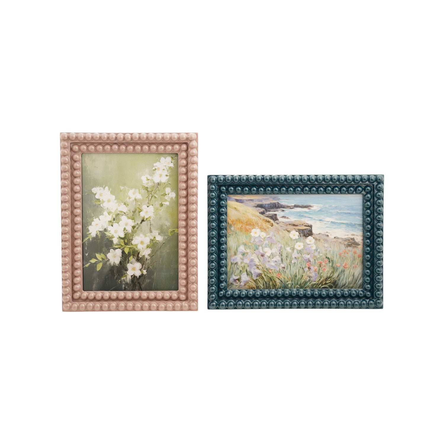 6-1/2"L x 8-1/4"H Resin Bobbin Photo Frame, 2 Colors (Holds 5" x 7" Photo) (Hangs or Sits)