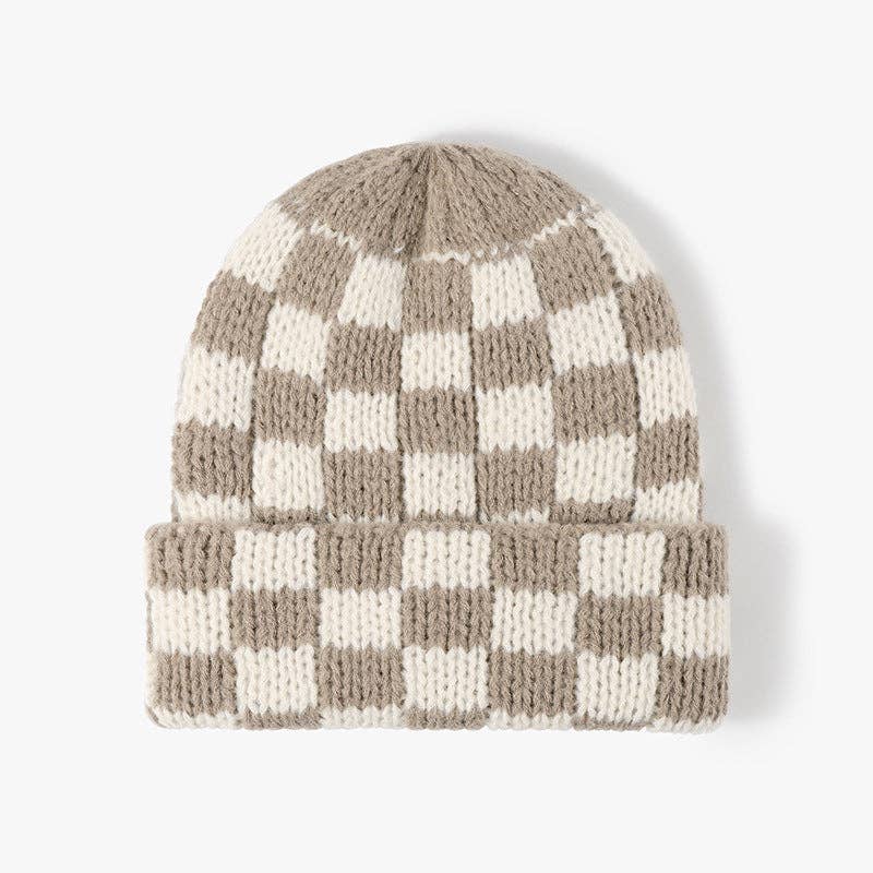 Checker Knit Beanie