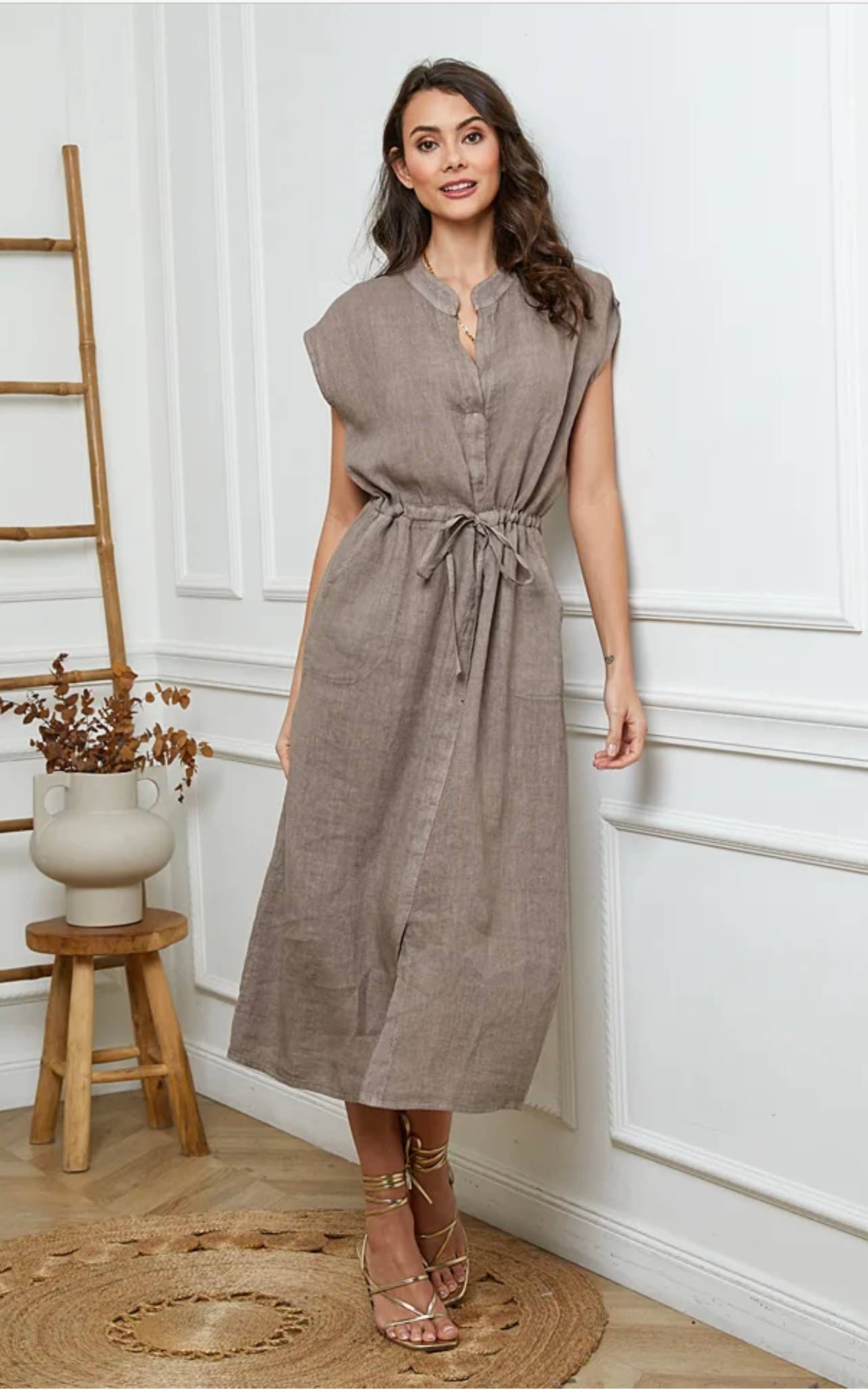 Linen Tie Dress