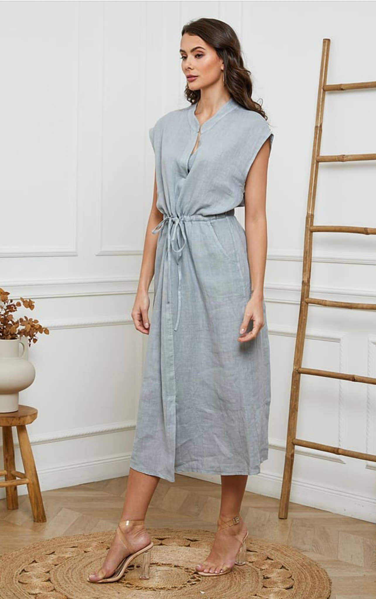 Linen Tie Dress