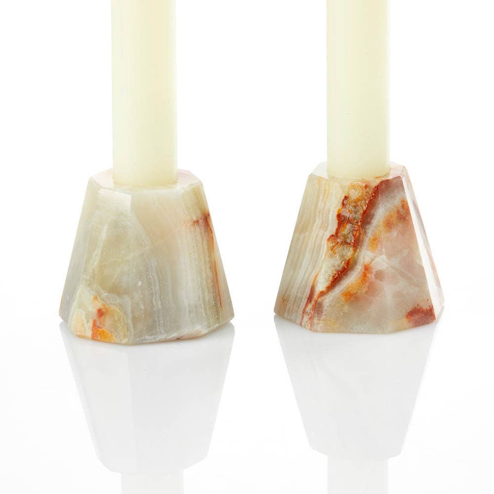 White Onyx Candle Holder