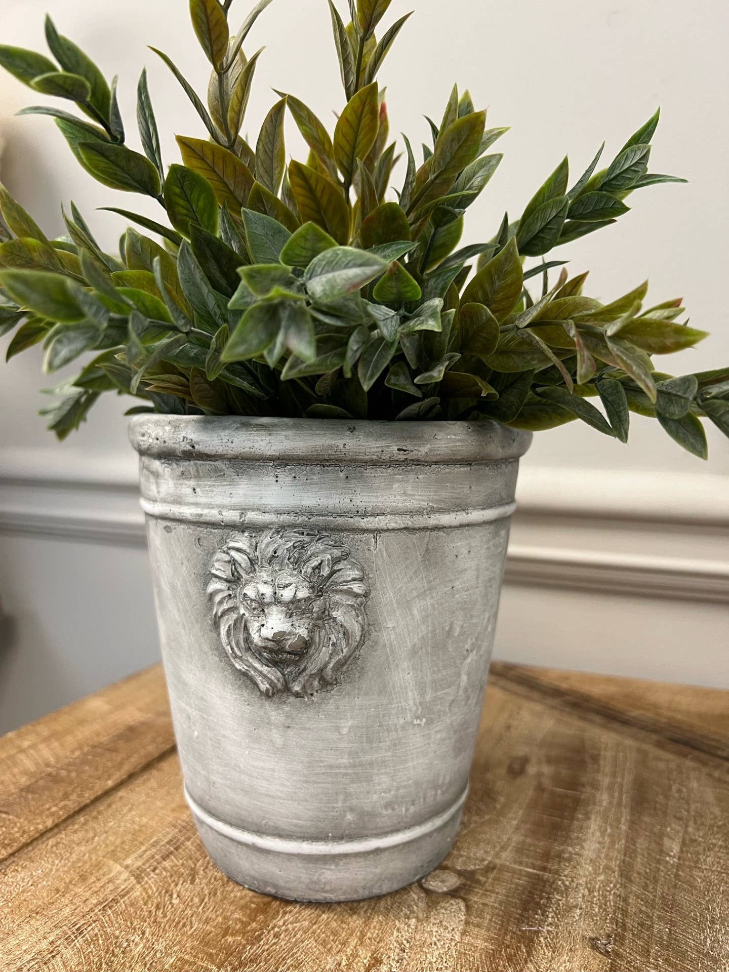 Cement Lion Planter Tall