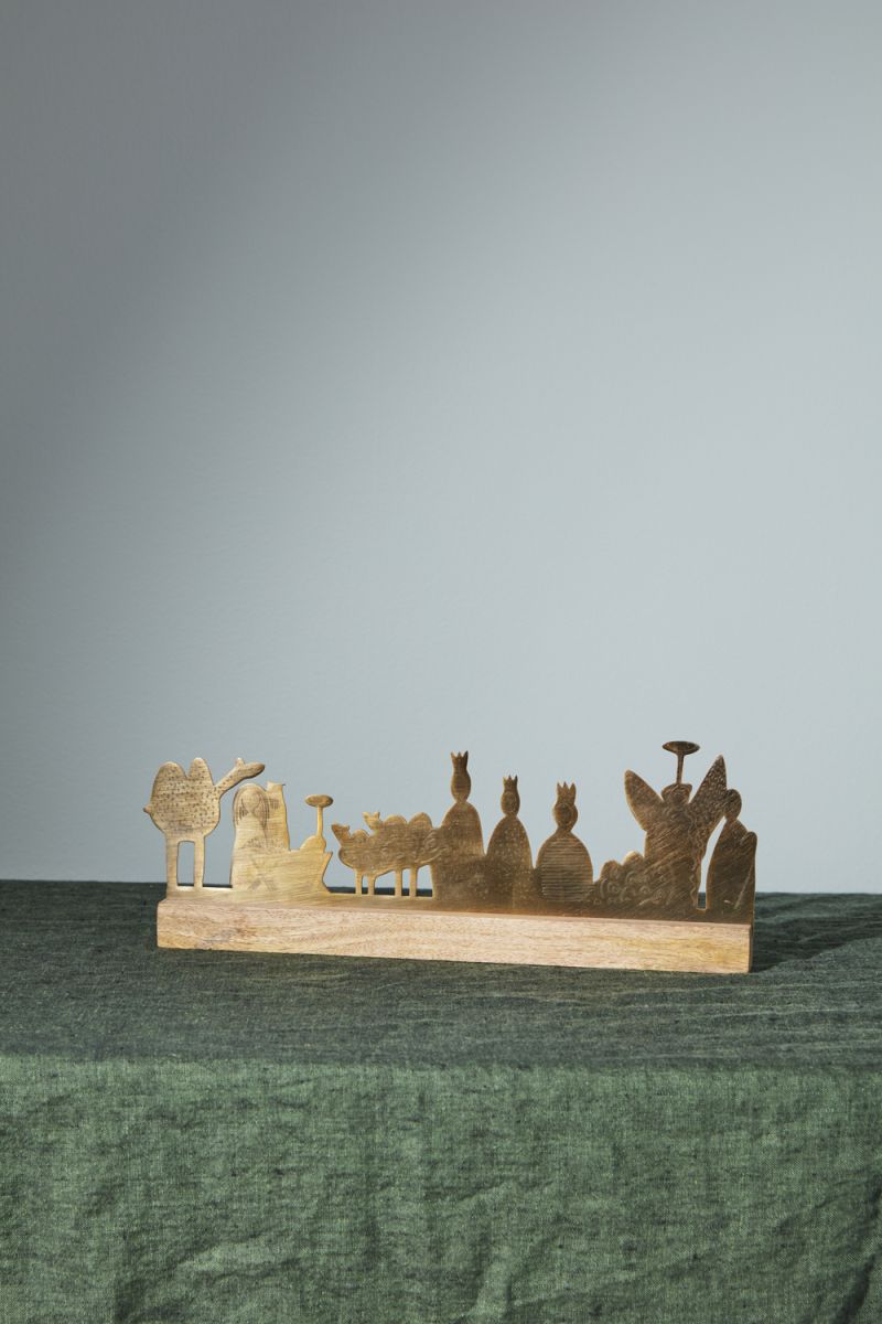 Brass Nativity Stand