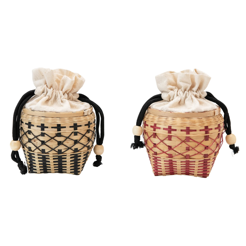 Hand-Woven Basket with Lining