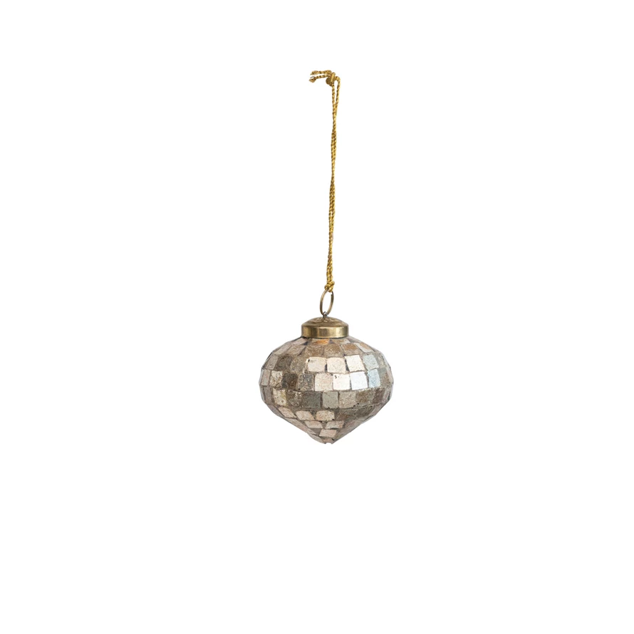 Gold Mosaic Glass Ornament