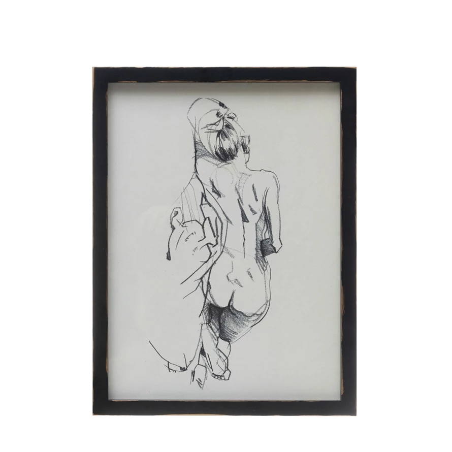 Framed Nude Sketch