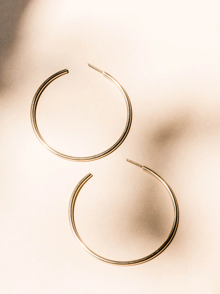 Everyday Large Hoops: Gold-filled