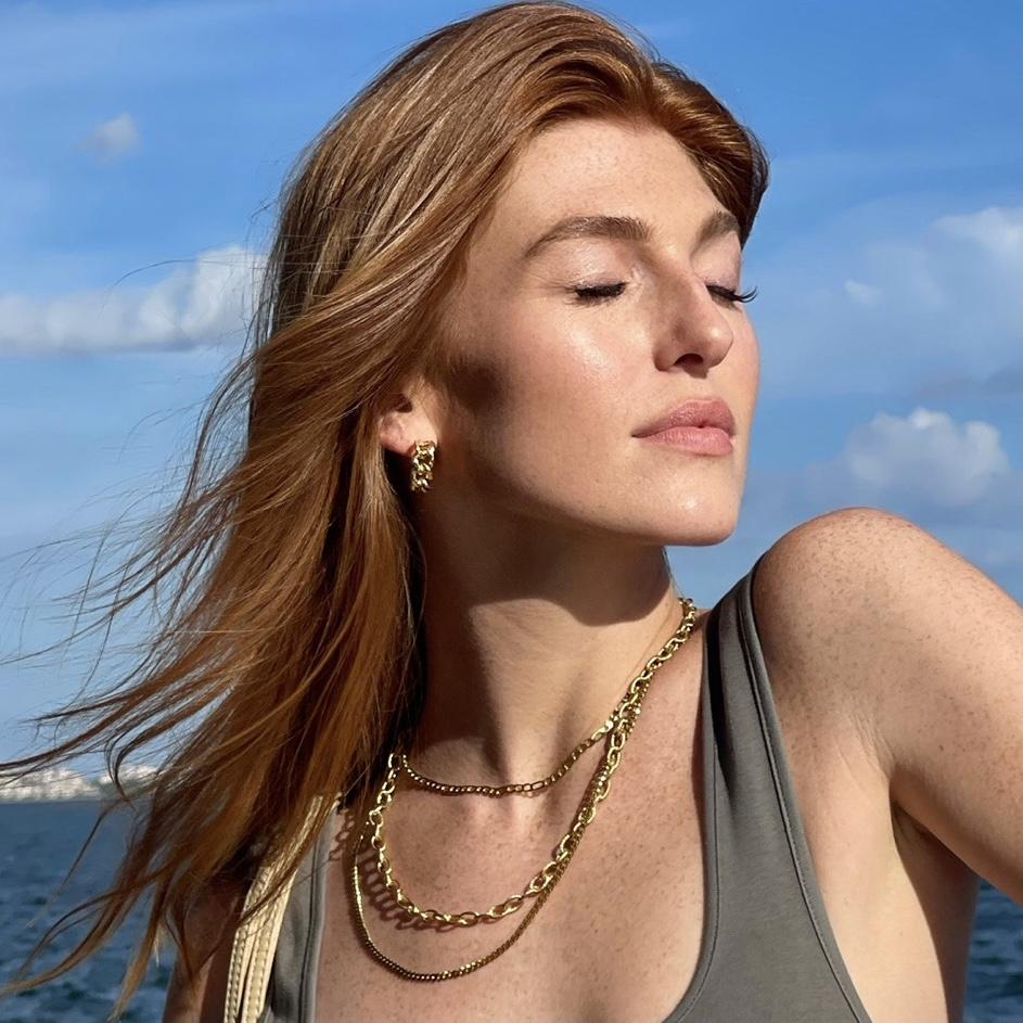 Braxton Chain Hoop Earring