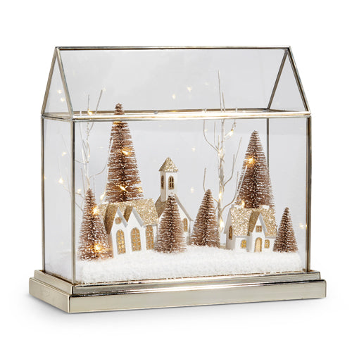 Snowy Village Terrarium