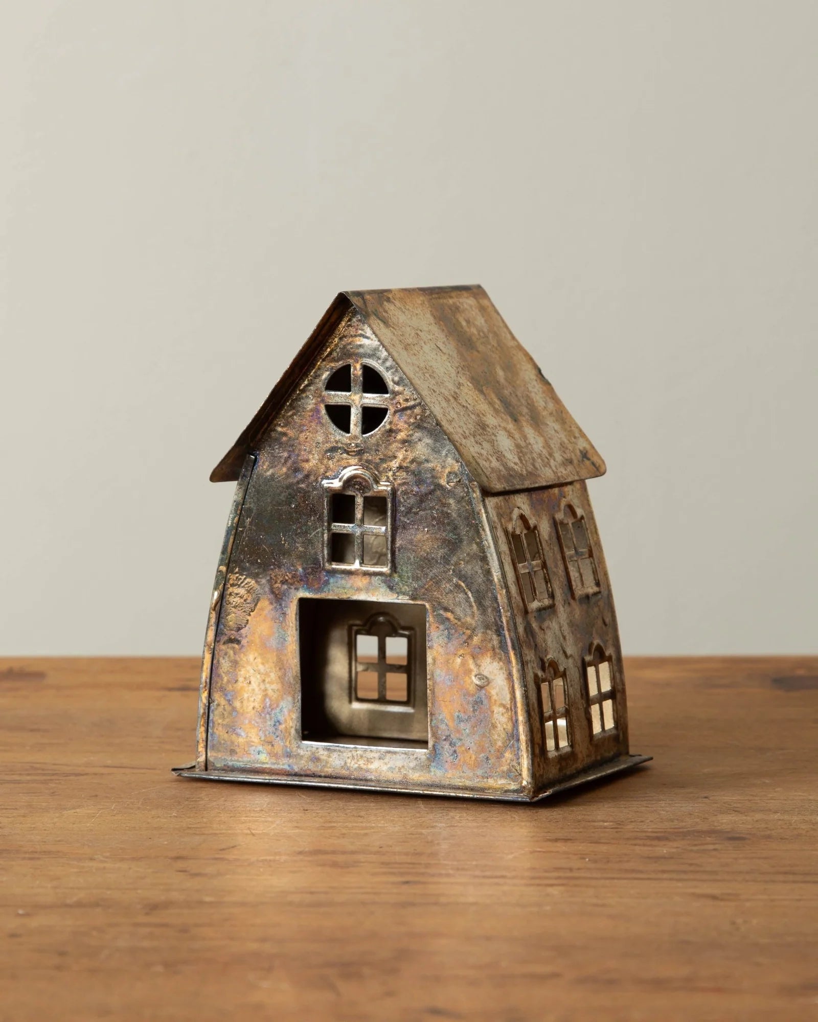 Metal House Tealight Holder