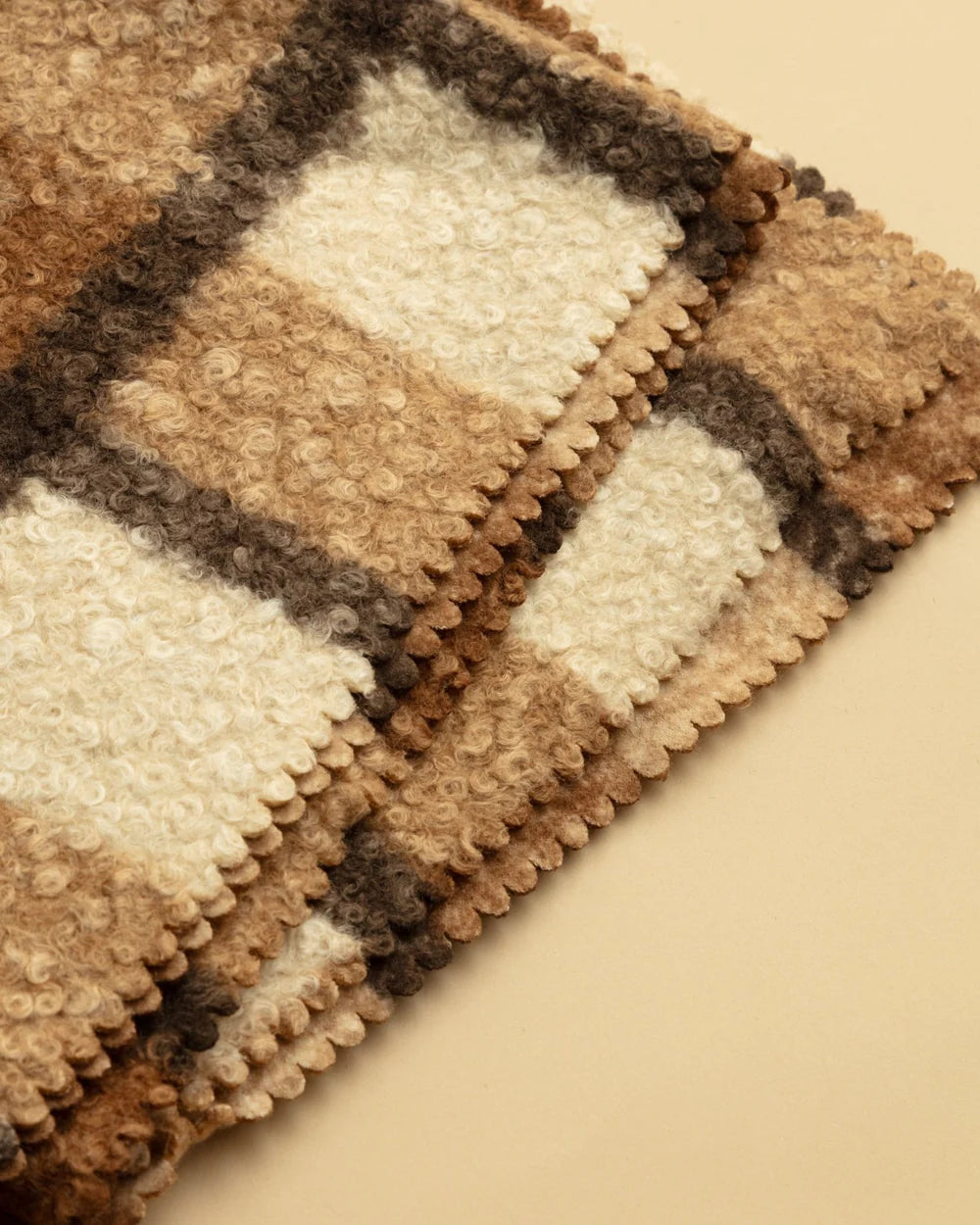 Brown Plaid Sherpa Throw