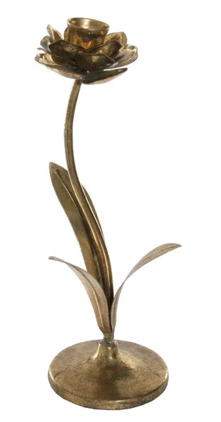 Brass Flower Candleholder