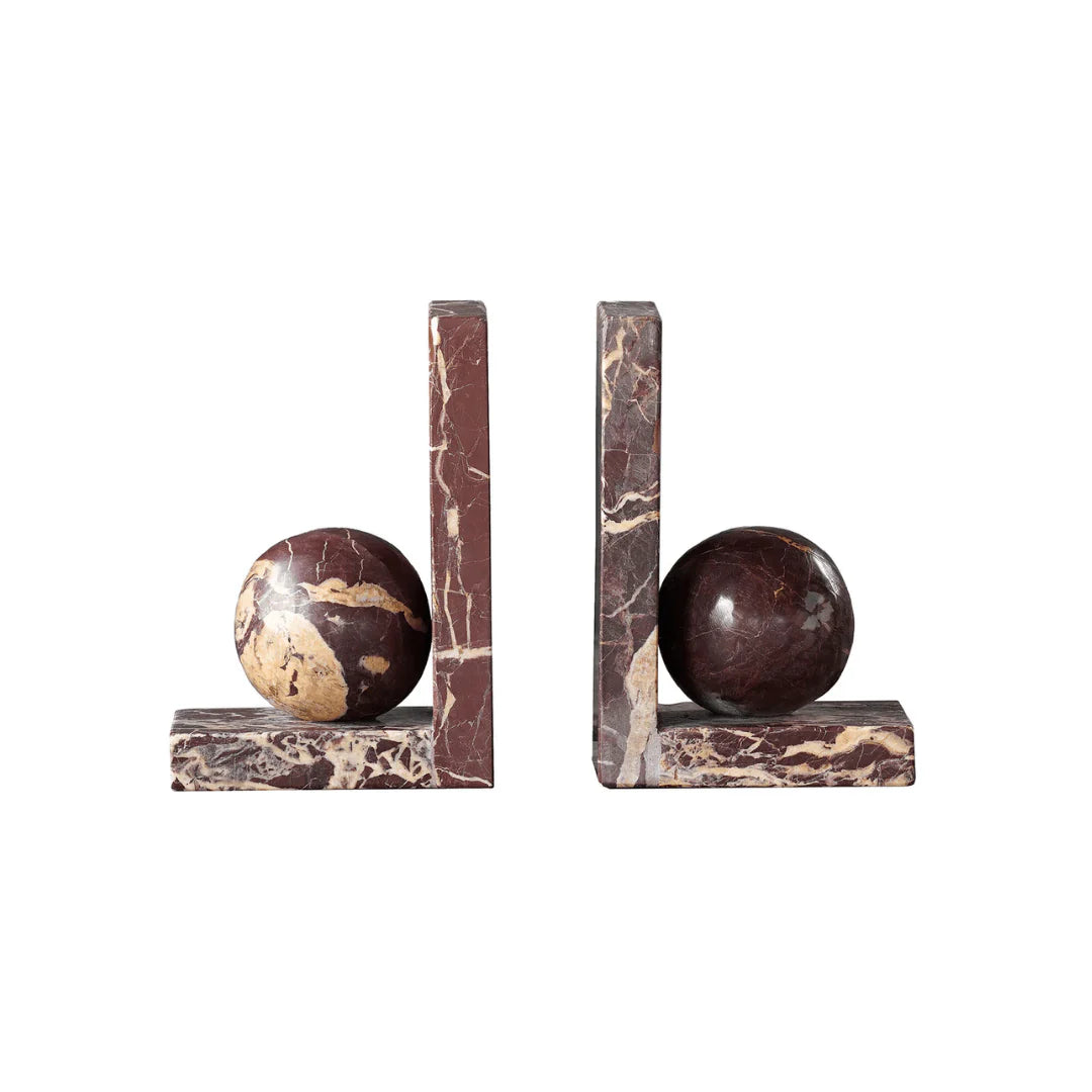 Plum Marble Book Ends (Pair)