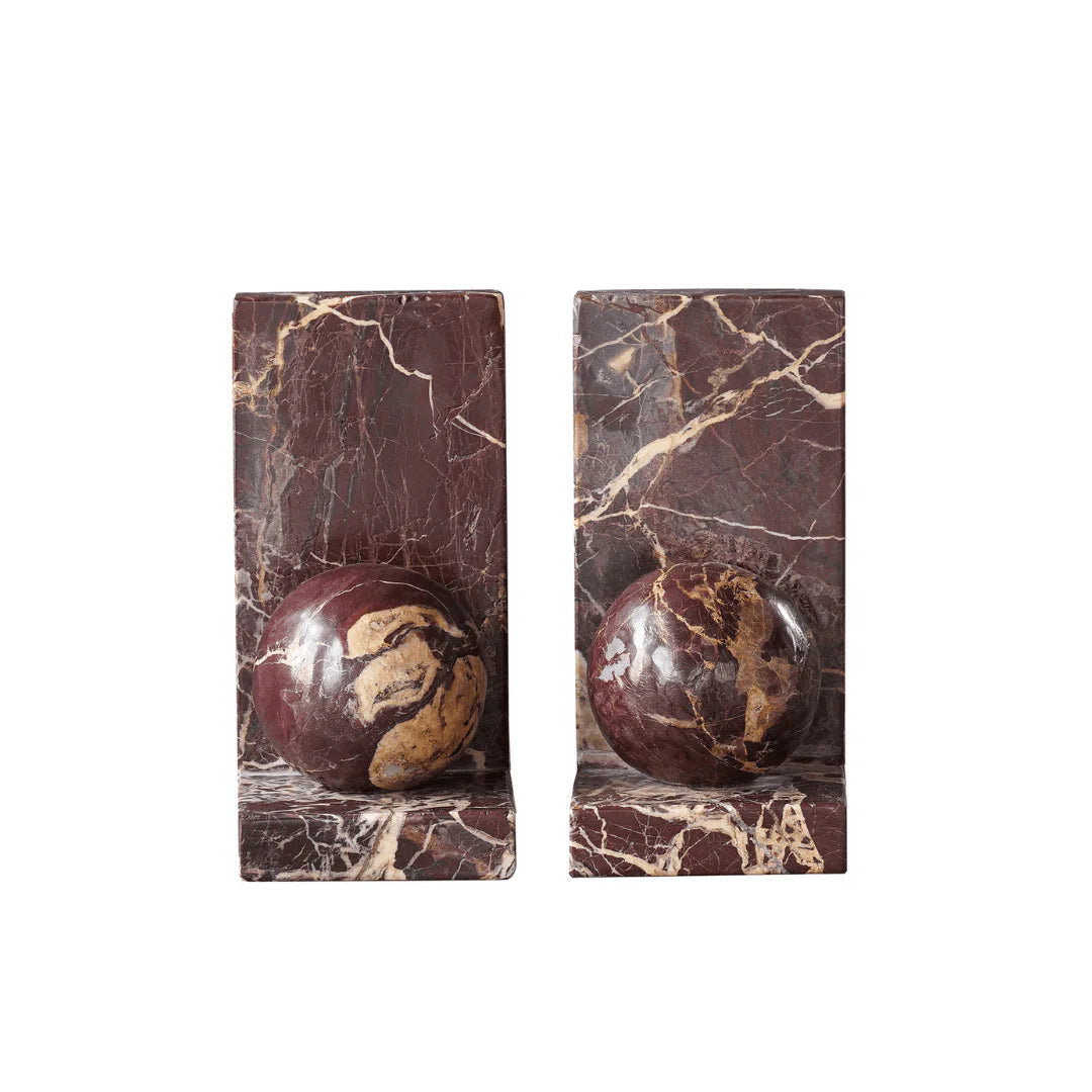 Plum Marble Book Ends (Pair)