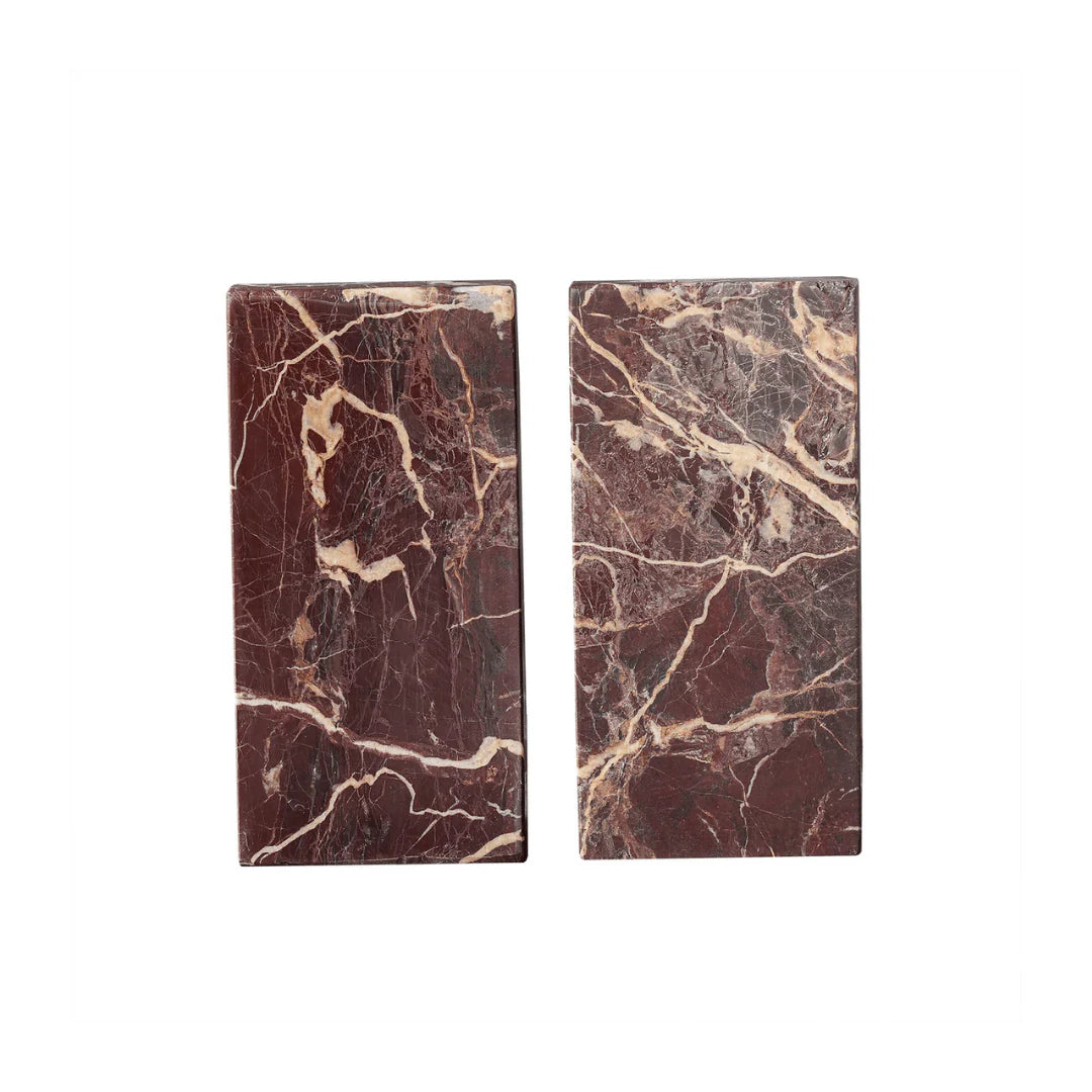 Plum Marble Book Ends (Pair)