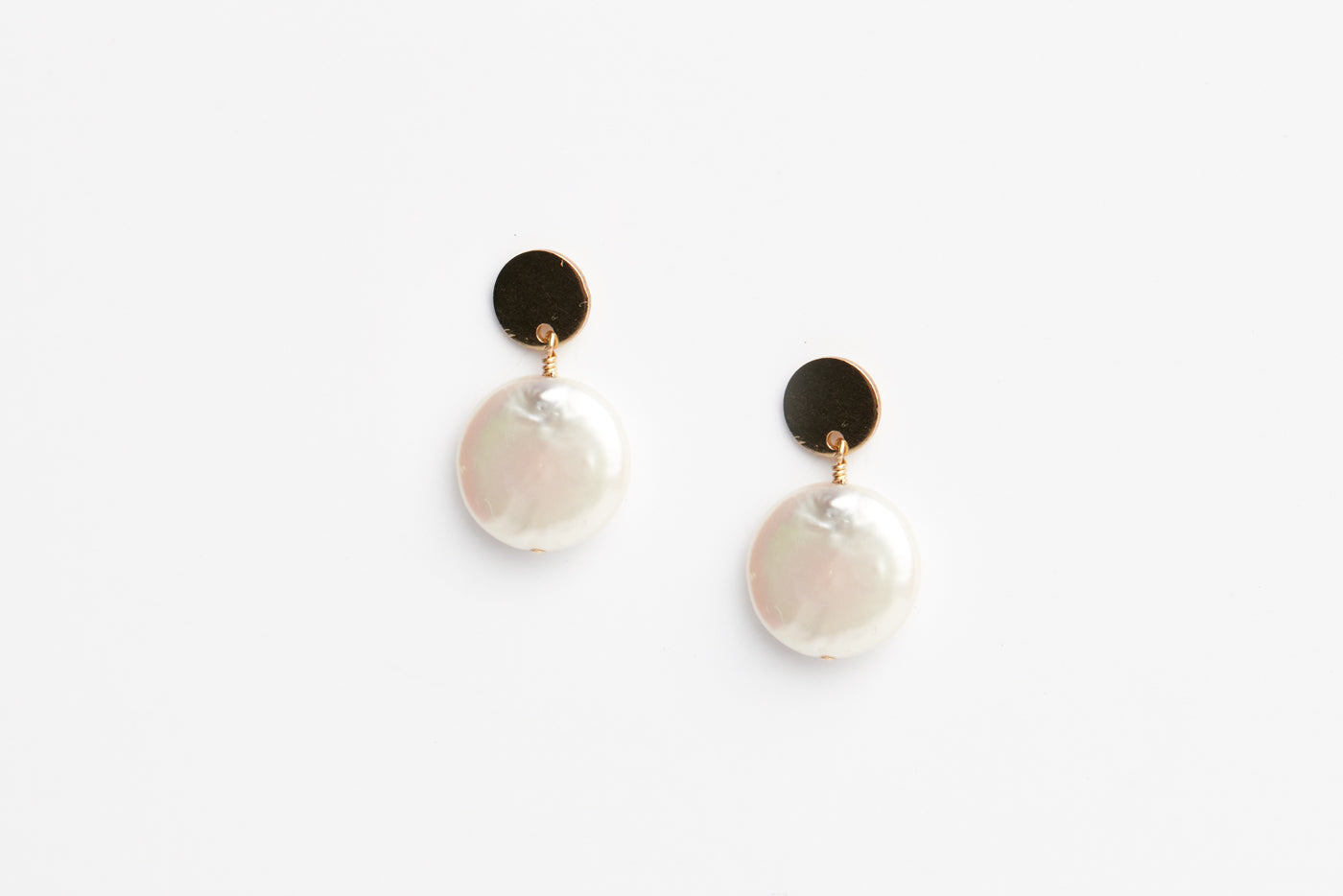 coin pearl earrings