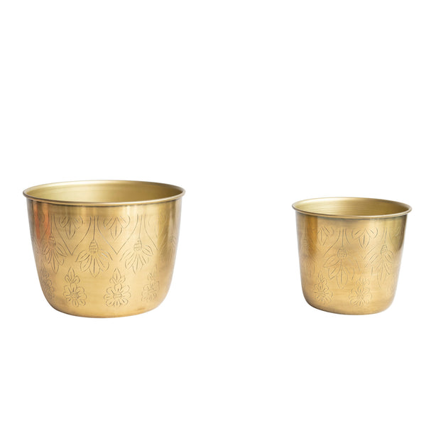 Etched Metal Planters