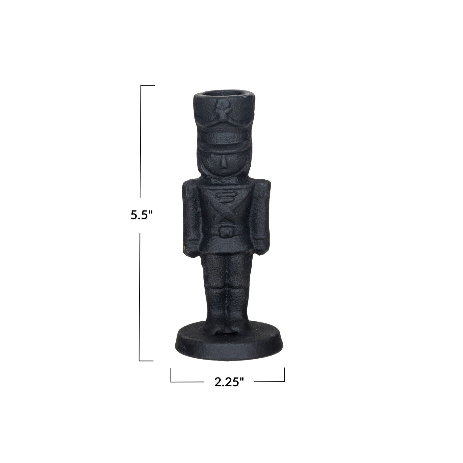 Cast Iron Soldier Taper Holder