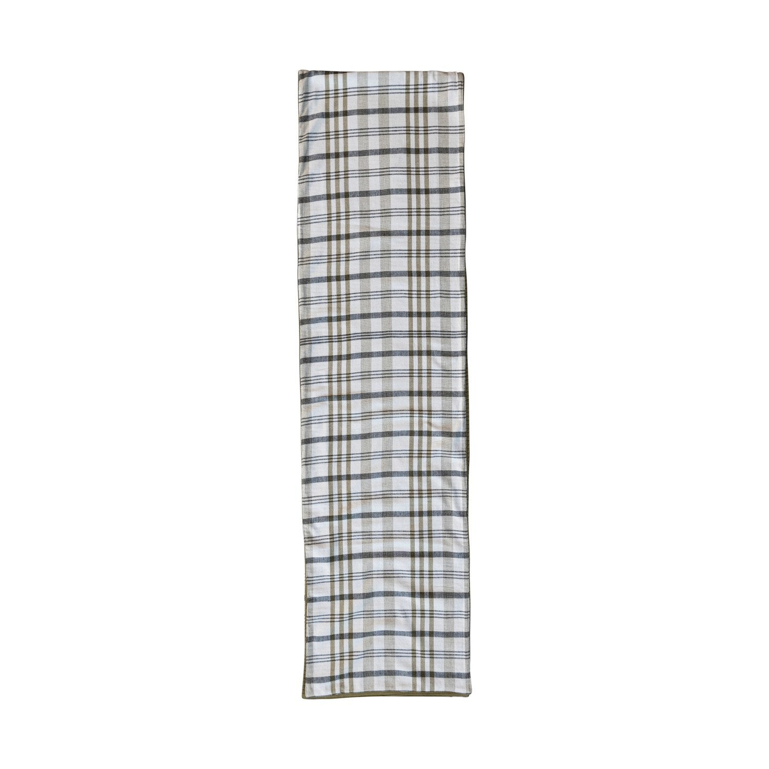 Two-Sided Stonewashed Cotton Double Cloth Table Runner w/ Cotton Back