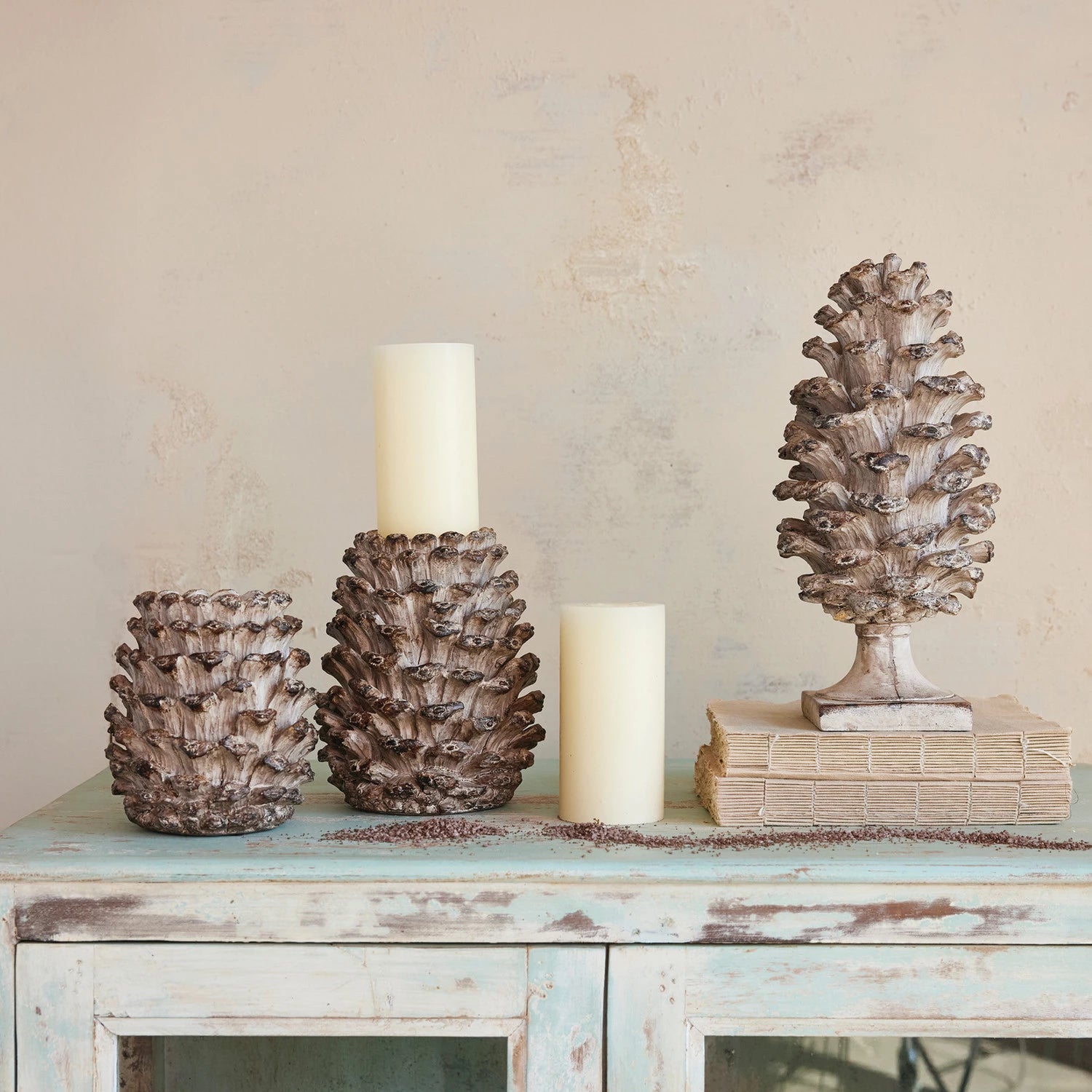 Pinecone Shaped Pillar Holder
