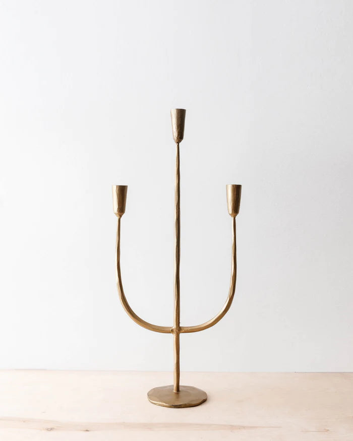 Hand-Forged Metal Candelabra