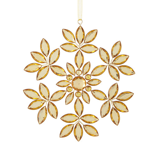 Gold Jeweled Ornament 6"