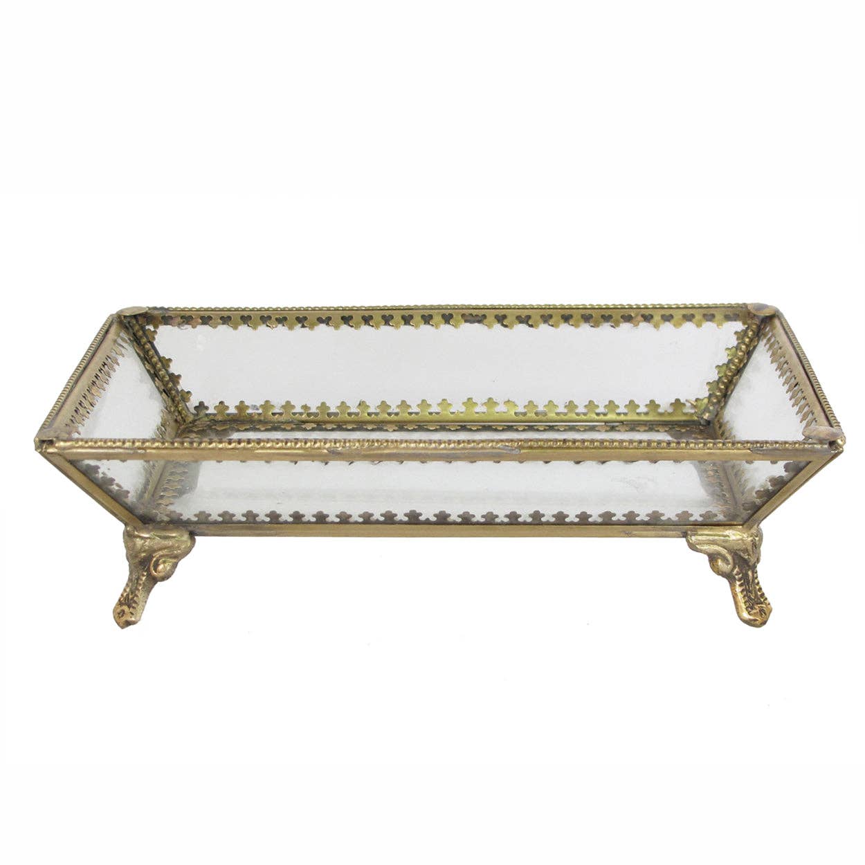 Glass & Brass Tray