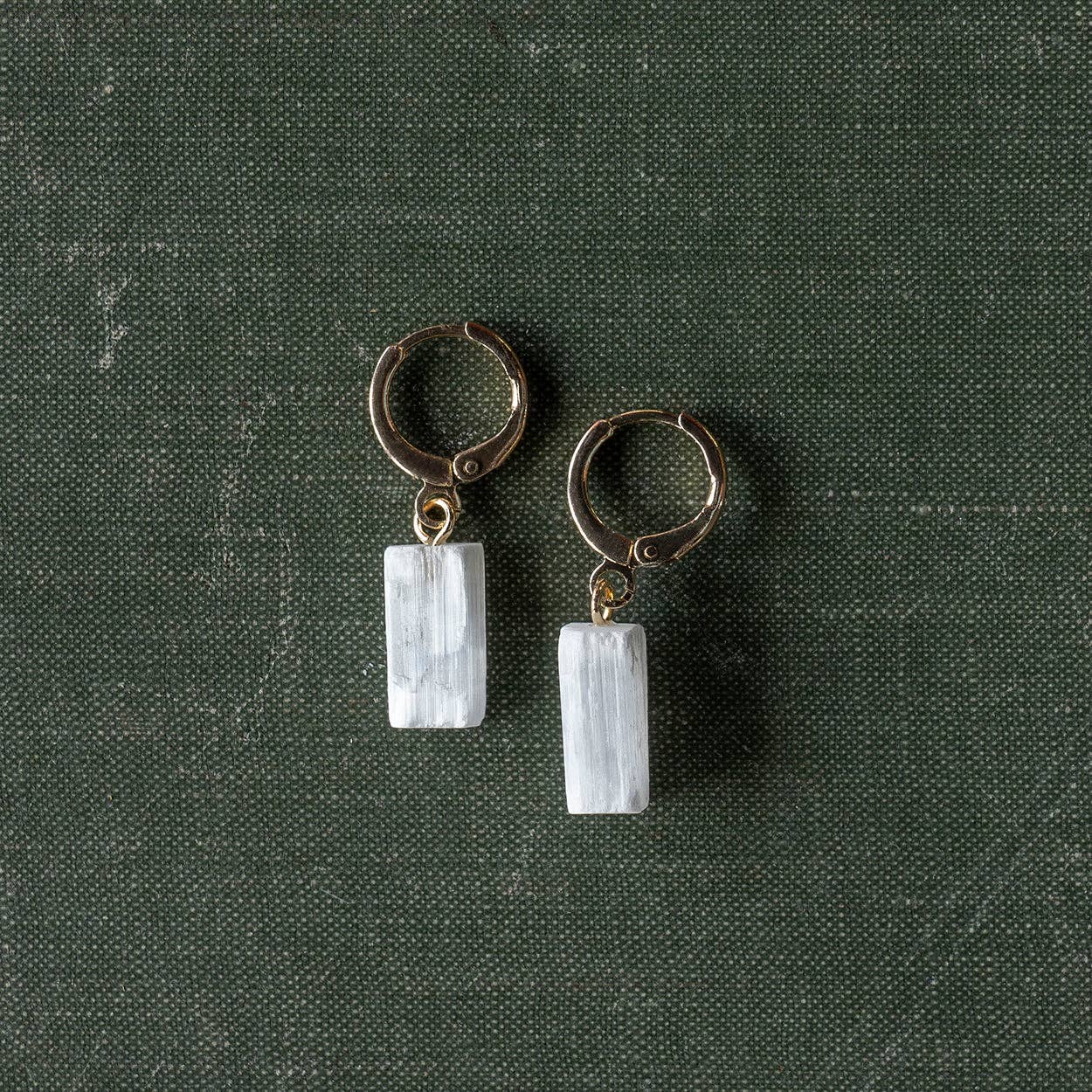 Petite Selenite Earing