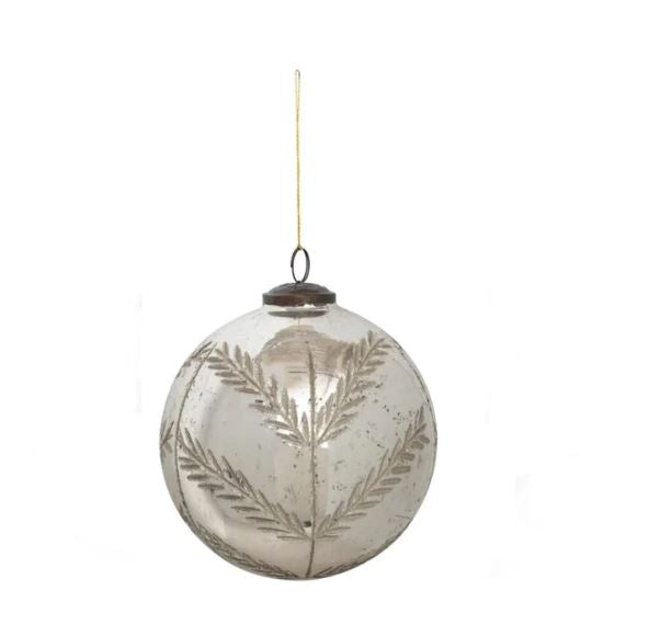 Etched Botanical Ornament