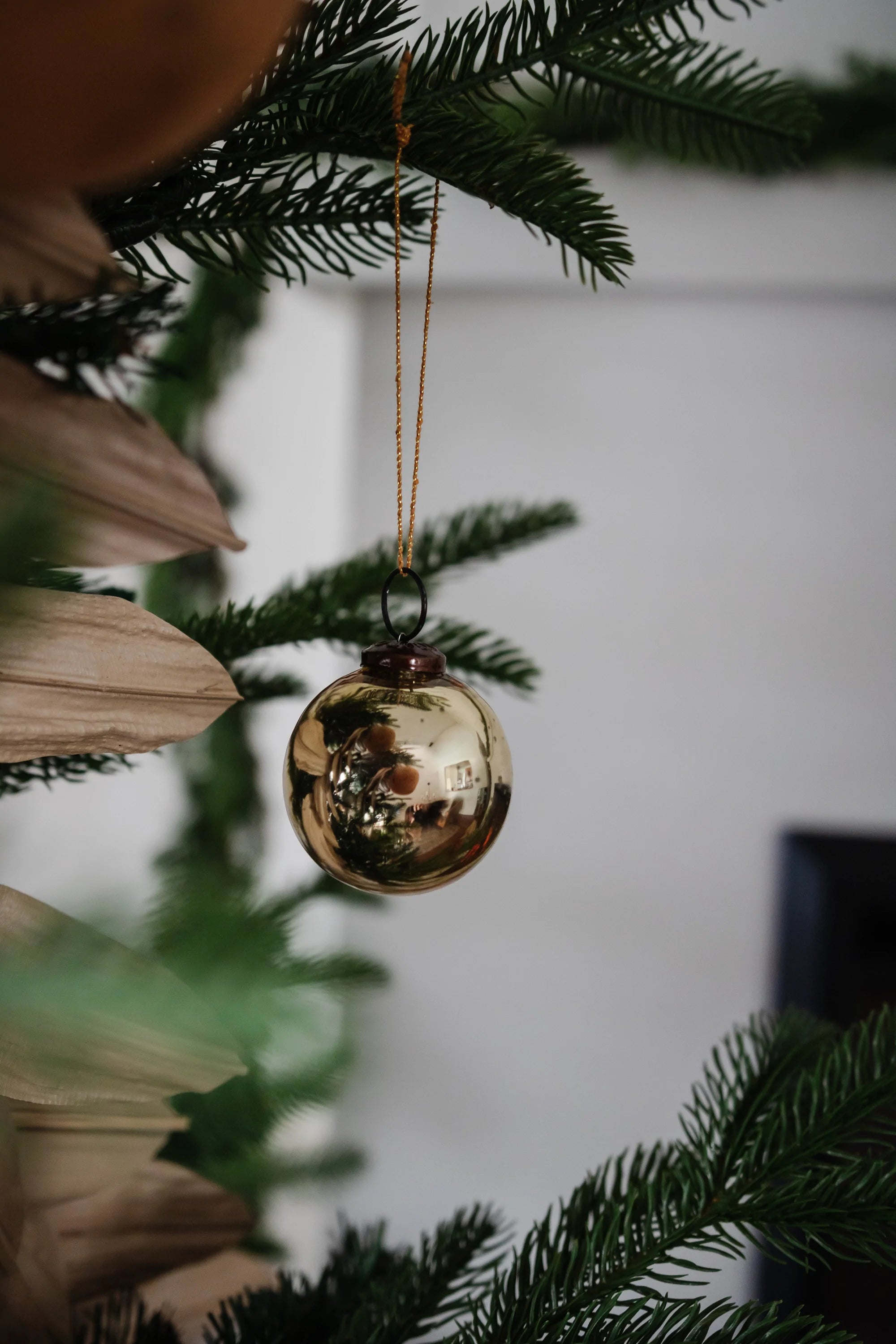 Gold Mercury Glass Ornament