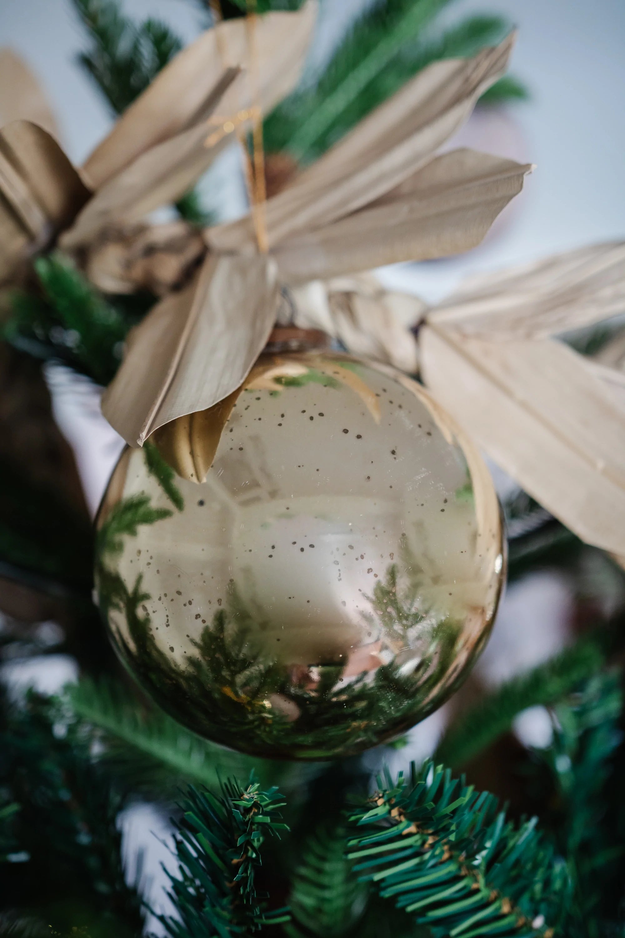 Gold Mercury Glass Ornament