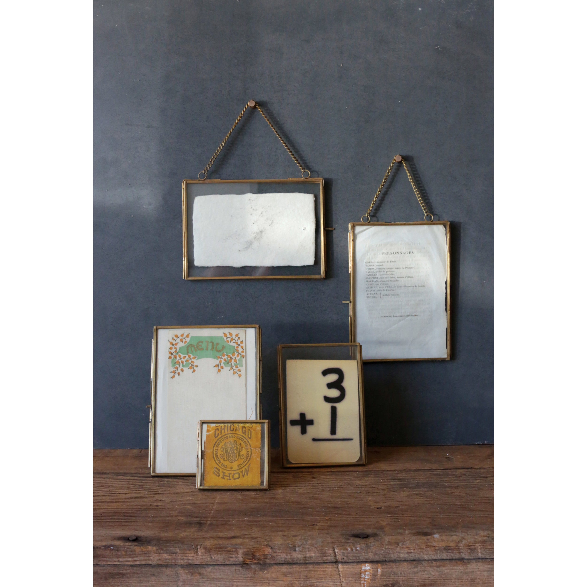 Brass & Glass Frame