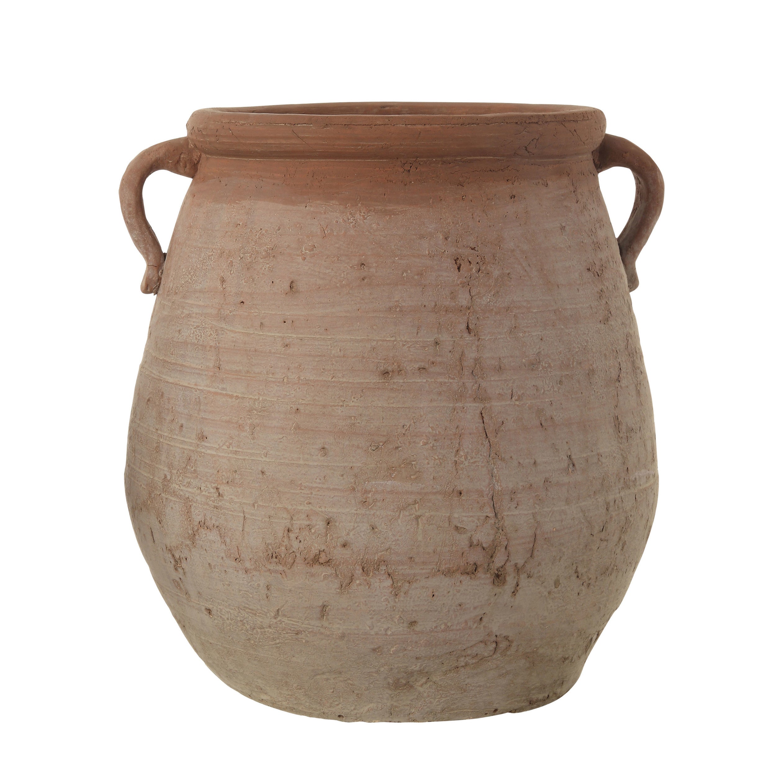 Terracotta Urn with Whitewash Finish