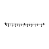 Blk Wall Rod with Hooks