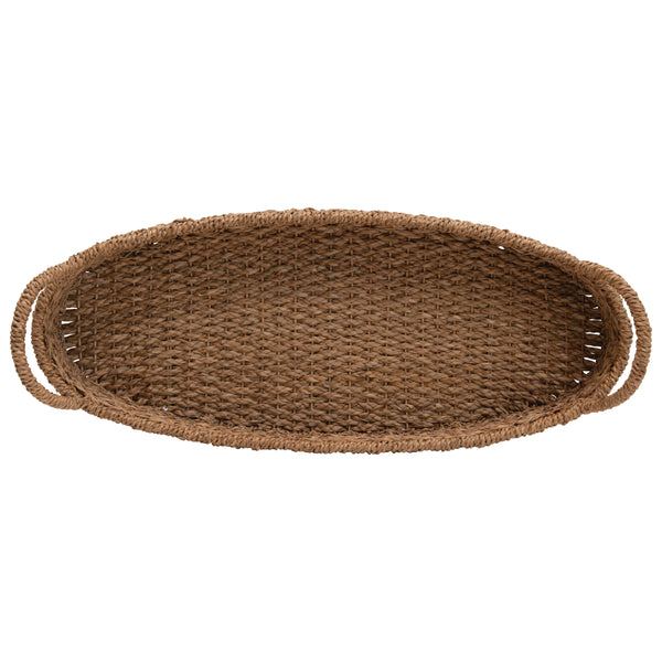 Oval Woven Seagrass Tray