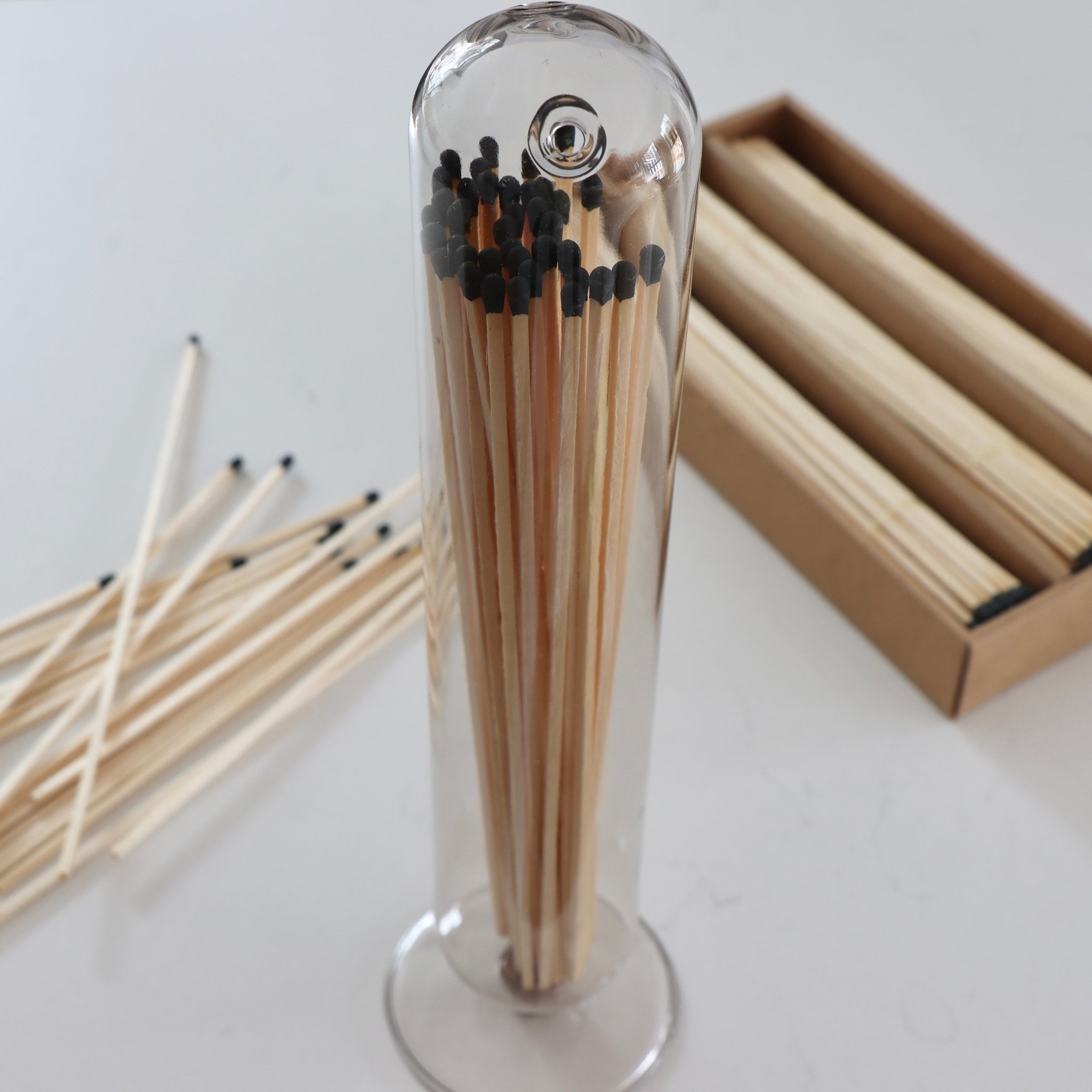 Glass Cloche Match Holder