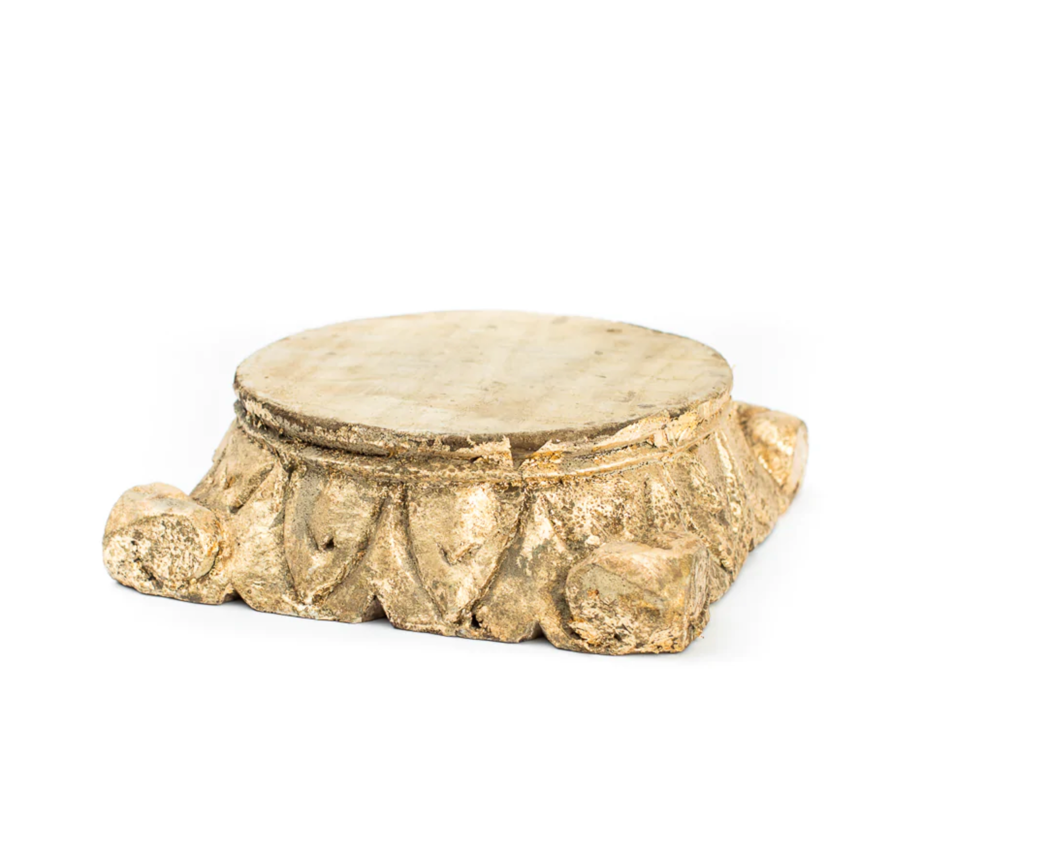 Gilded Gold Wood Pedestal Riser