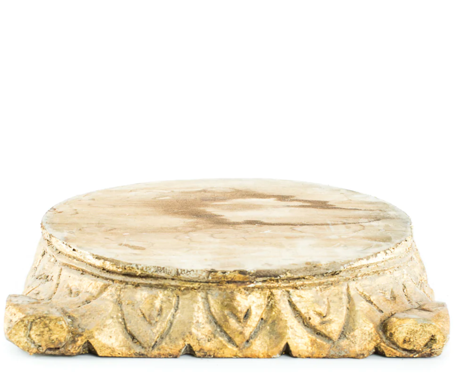 Gilded Gold Wood Pedestal Riser