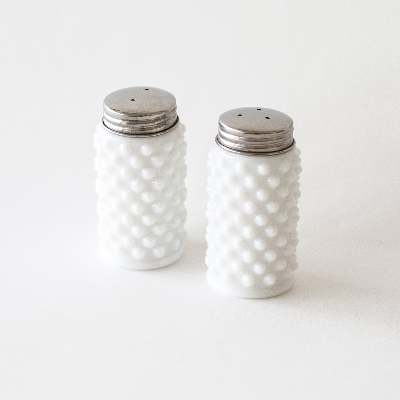 Milk Glass Salt and Pepper Shakers