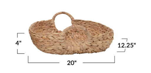 Hand-Woven Hyacinth Basket