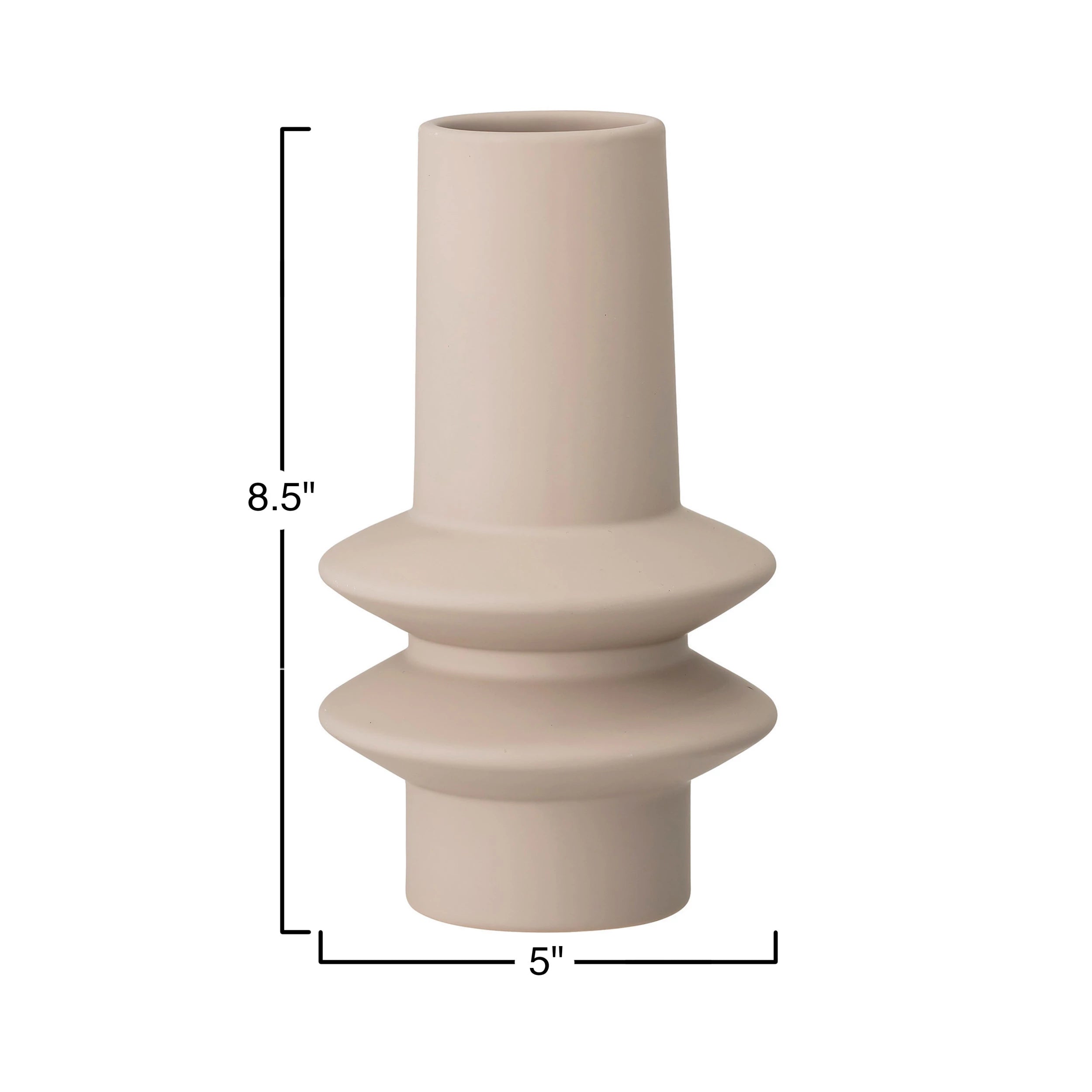 Matte Ivory Stoneware Vase