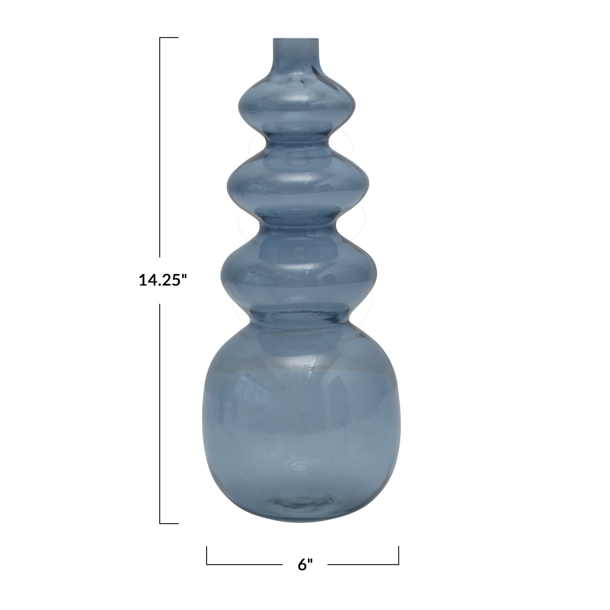 Blue Glass Bubble Vase