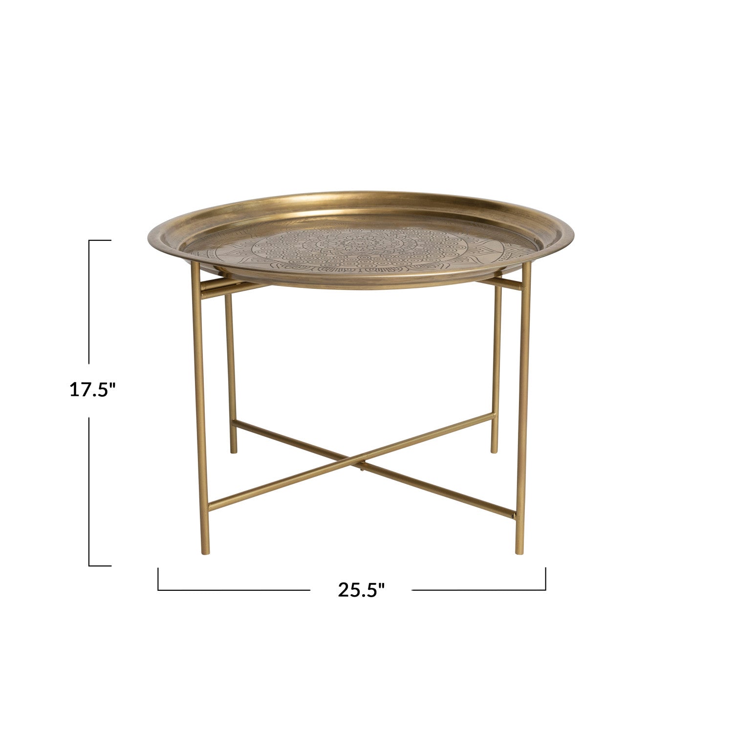 Metal Folding Accent Table