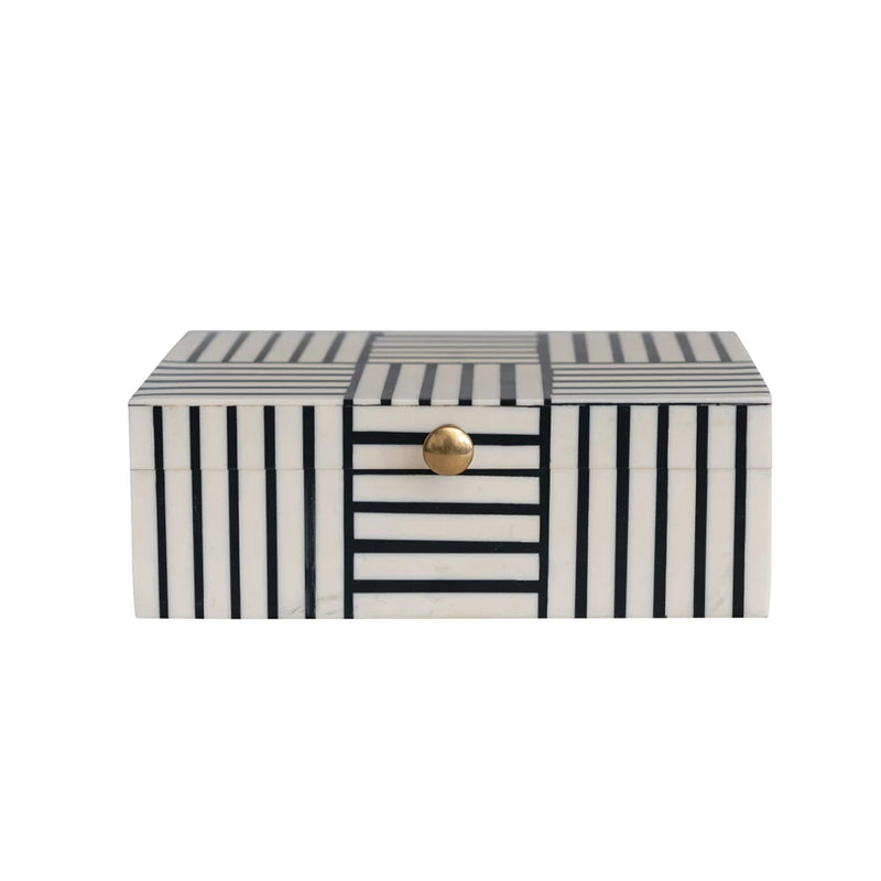 Resin Box w/ Striped Pattern