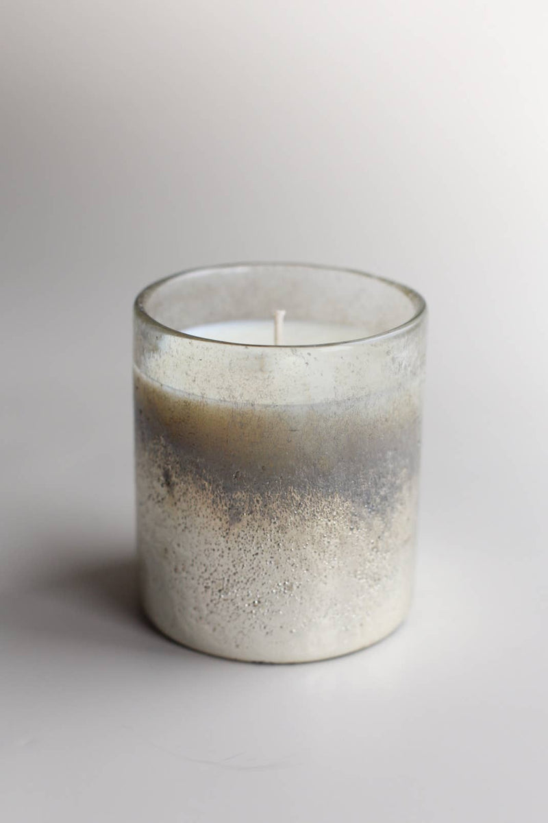 Winter Silver Foil Candle